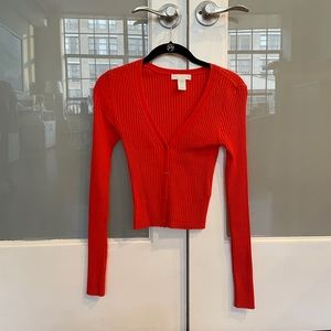 H&M Scarlet Button Front Cardigan